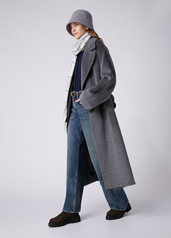 Beymen Club Dark Grey Double-Breasted Coat - 1