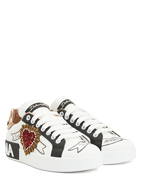 Portofino Beyaz Kadın Deri Sneaker - Görsel 4