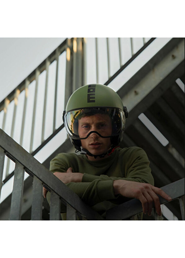 Momo Design Fgtr Classic Mono Matt Military Green Black Motorcycle Helmet - 2