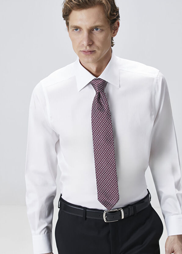 Custom Fit Beyaz Gömlek - Görsel 3