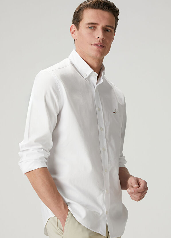 Beymen Club Comfort Fit White Oxford Shirt - 2