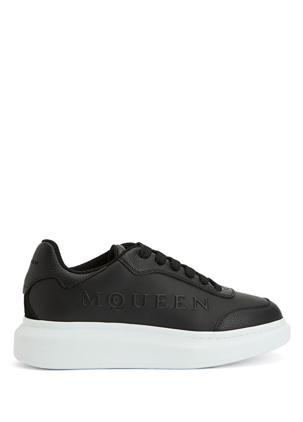 Alexander McQueen Oversized Black Men's Leather Sneakers - 1