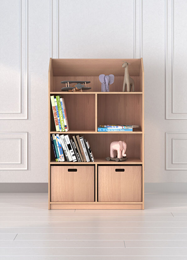 Woody&Happy Toy House Naturel Çocuk Kitaplık - 2