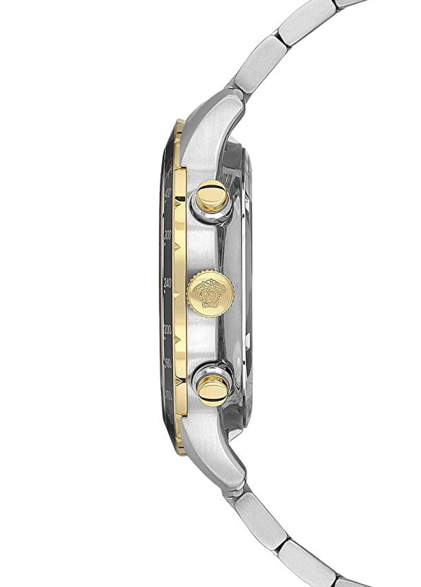 VRSCVEZCA0524 Altın Rengi Metalik Gri Çelik Erkek Kol Saati - Görsel 4