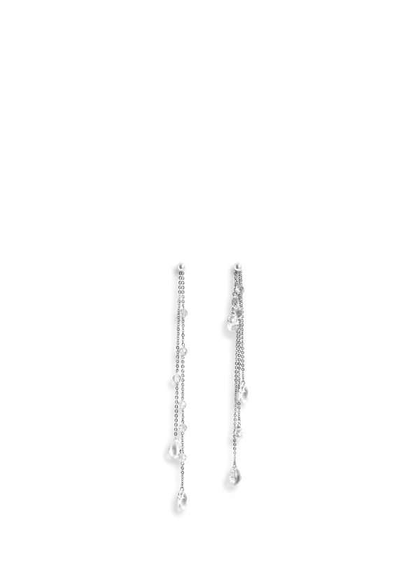 O SH Naked Crystals 925 Sterling Silver Women's Earrings - 1