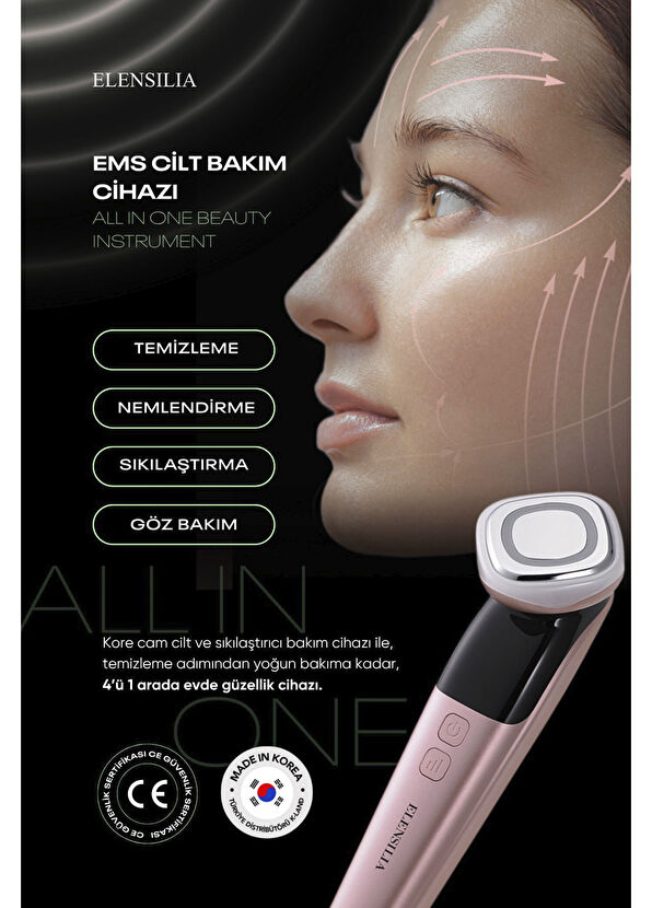 Elensilia  All In One Beauty Instrument 4 Modlu Kore Cam Cilt Bakım Cihazı  - 3