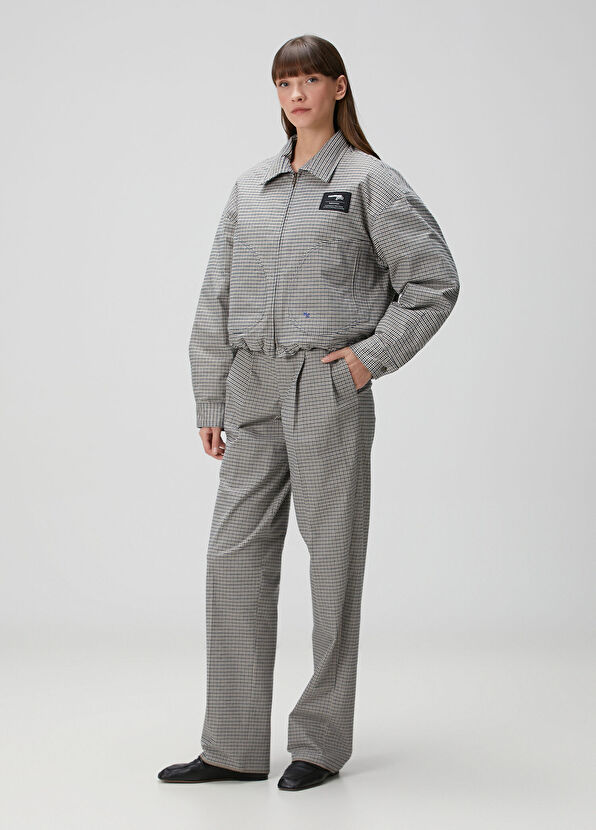 Hommegirls Grey Gingham Jacket - 2