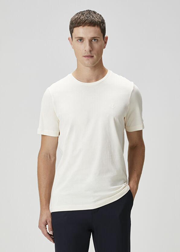 Beymen Club Ecru Basic T-Shirt - 1