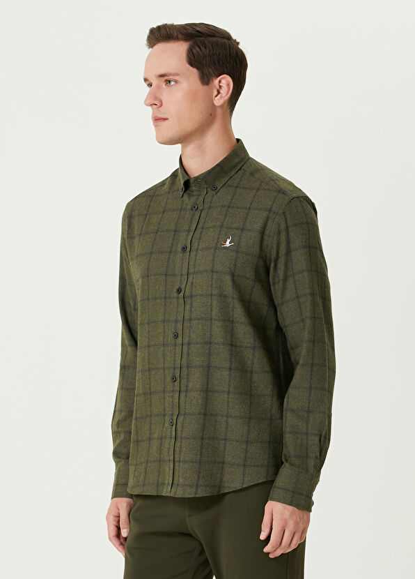 Beymen Club Comfort Fit Haki Gömlek - 4