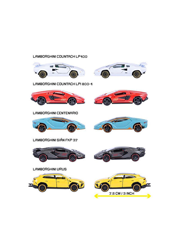 Majorette Lamborghini 5'li Oyuncak Araba Seti - 3