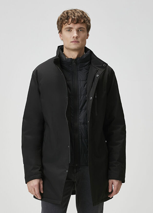 Siyah Uzun Mont - Görsel 2