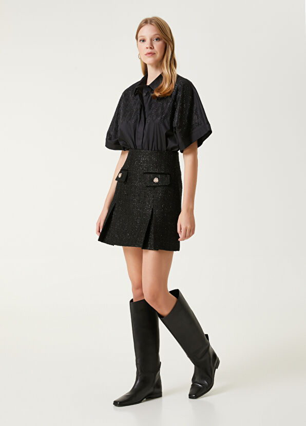 Beymen Club Siyah Kısa Kollu Gömlek - 3