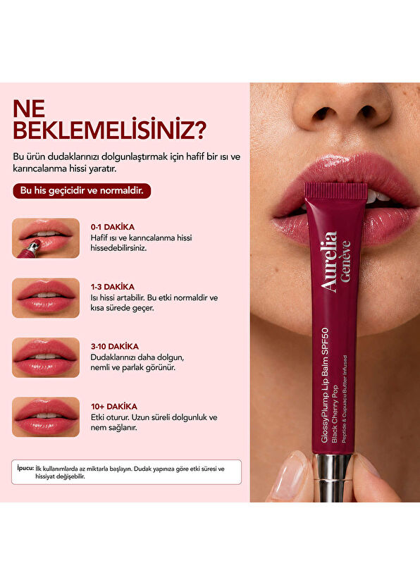 Aurelia Genève Glossy Plump Lip Balm SPF50 - Black Cherry Pop - 3