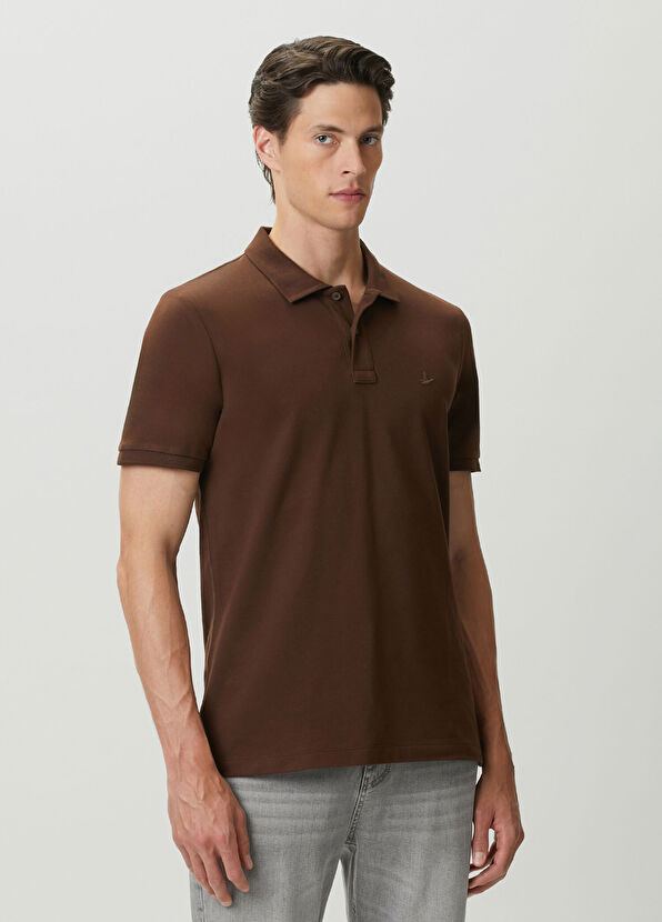 Beymen Club Koyu Kahverengi Polo Yaka Düğmeli T-shirt - 2