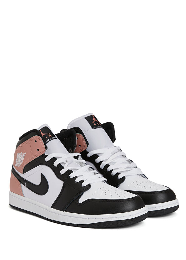 Air Jordan 1 Mid Çok Renkli Erkek Deri Sneaker - Görsel 3