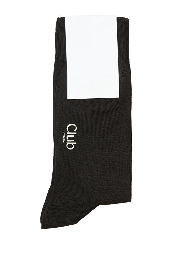 Beymen Club Black Logo Embroidered Men's Bamboo Socks - 2