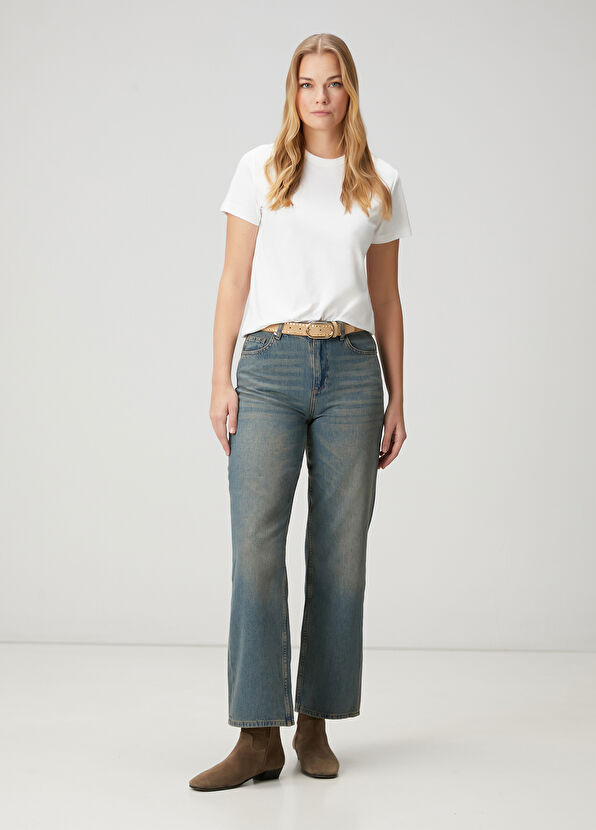 Beymen Club Kırık Beyaz Basic T-shirt - 3