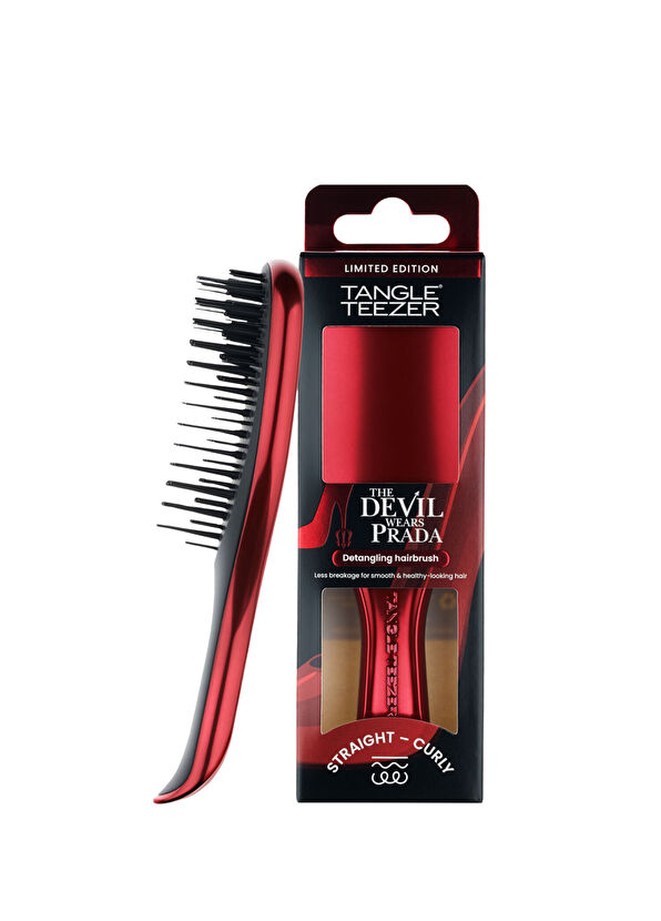 Tangle Teezer The Devil Wears Prada Ultimate Detangler Red Mini Size Chrome Hair Brush Comb - 1