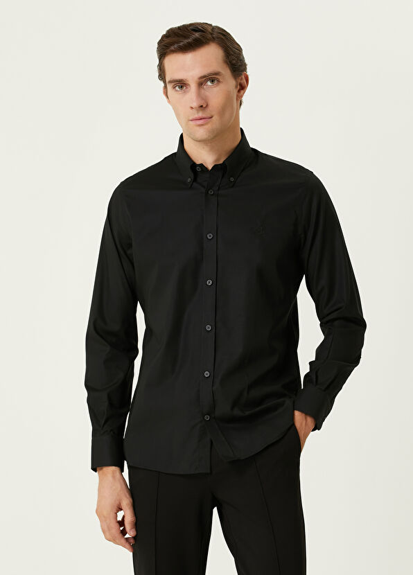 Custom Fit Black Non-Iron Shirt Beymen Club Custom Fit Black Non-Iron Shirt - 1