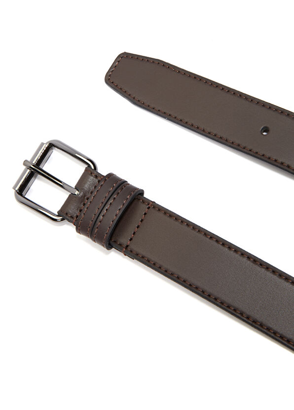 Beymen Club Kahverengi Fırfır Tokalı Erkek Deri Kemer - 2