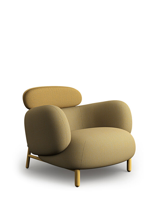 Borbo Moby Low Sarı Metal Ayaklı Berjer - 2