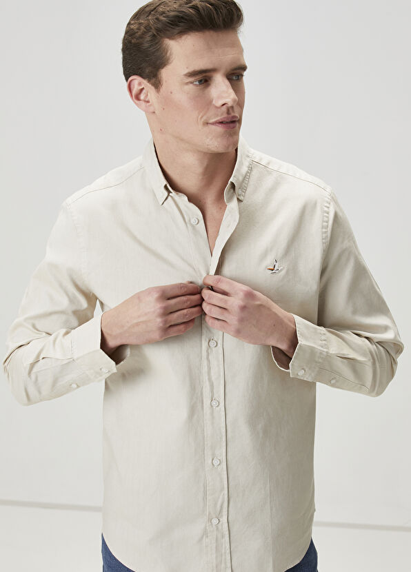 Beymen Club Comfort Fit Beige Shirt - 1