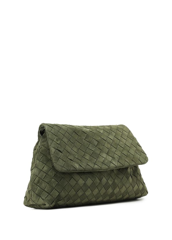 Bottega Veneta Giorna Koyu Yeşil Kadın Süet Çanta - 2