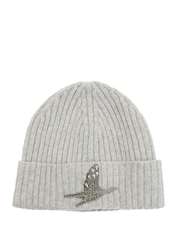 Beymen Club Açık Gri Taşlı Kadın Yün Bere - 1