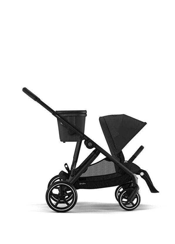 Resim Gazelle S Black Şasi Moon Black İkiz Bebek Arabası 