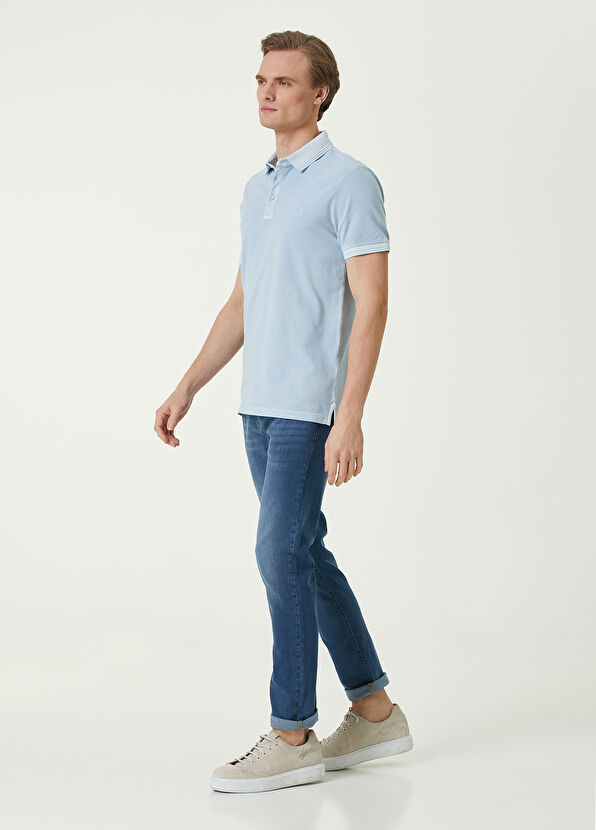 Beymen Club Slim Fit Açık Mavi Pike T-shirt - 2