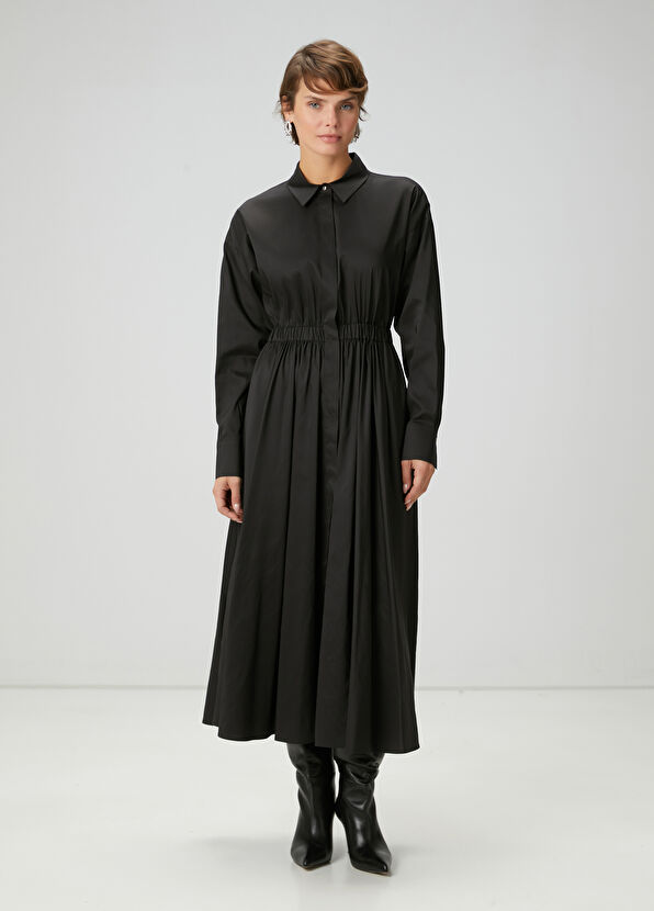 Beymen Club Siyah Midi Elbise - 1