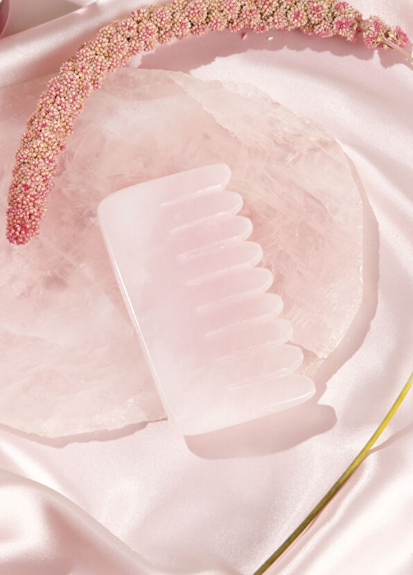 Pelcare Rose Quartz Crystal Hair Comb - 2