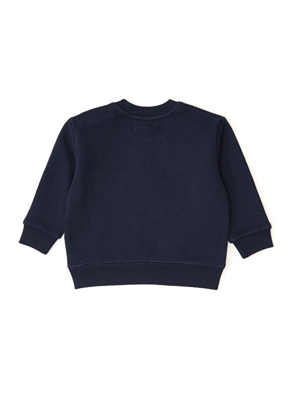 Polo Ralph Lauren Lacivert Logo Nakışlı Erkek Bebek Sweatshirt - 2