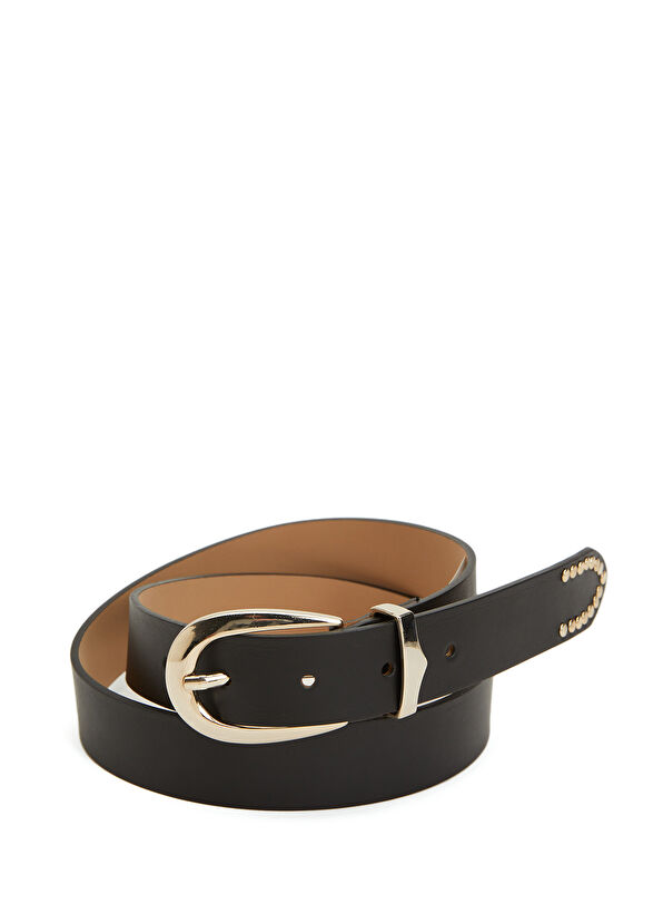 Beymen Club Black Pin Buckle Women's Leather Belt - 1