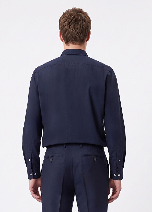 Beymen Club Slim Fit Lacivert Lycralı Oxford Gömlek - 4