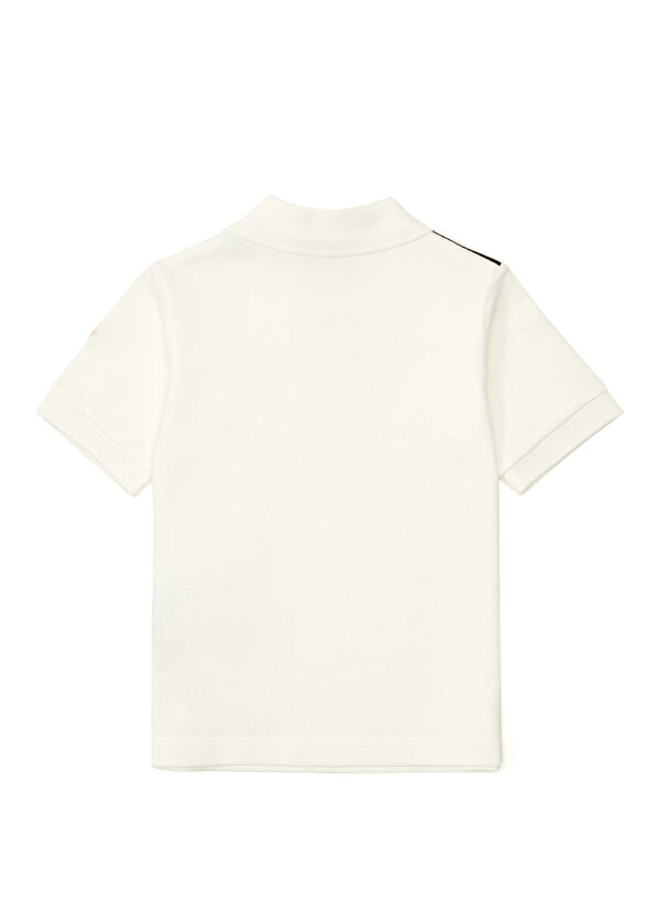 Moncler Kırık Beyaz Erkek Çocuk Polo T-shirt - 1