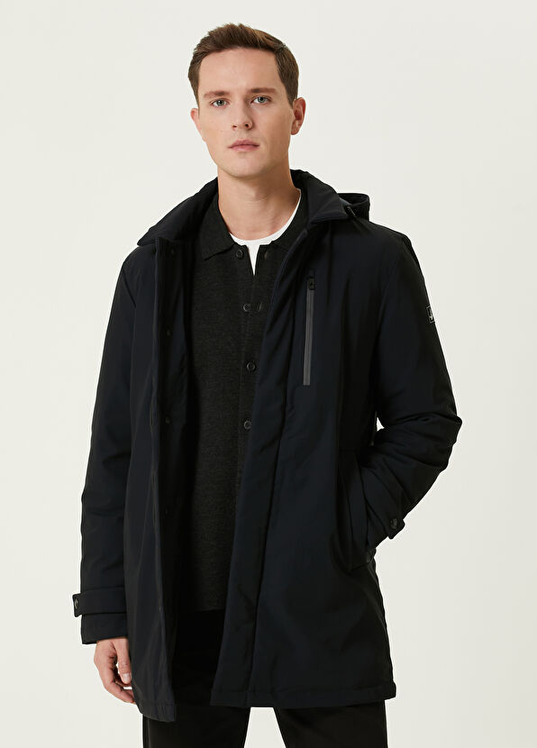 Beymen Club Navy Blue Hooded Coat - 1