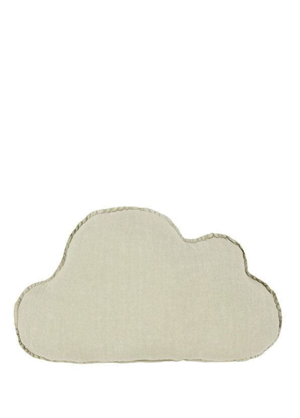 Nobodinoz Cloud Green Matcha French Linen Children's Pillow - 1