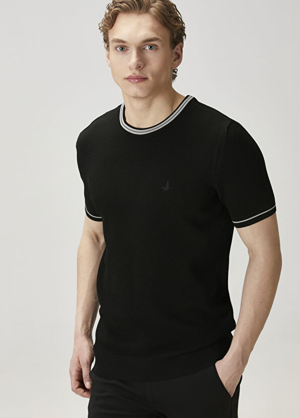 Beymen Club Siyah Petek Dokulu Triko - 1