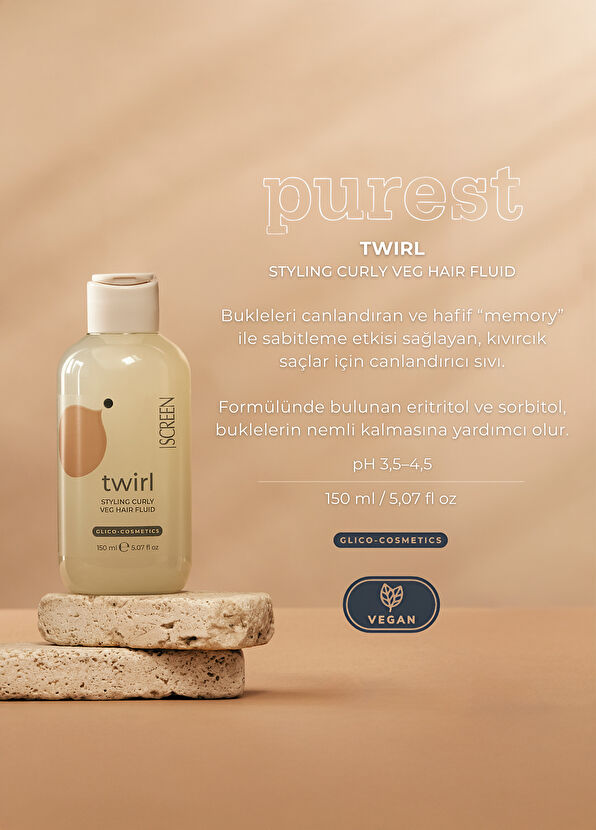 Screen Hair Care Twirl Styling Curly Vegan Curl Defining Liquid 150 ml - 2