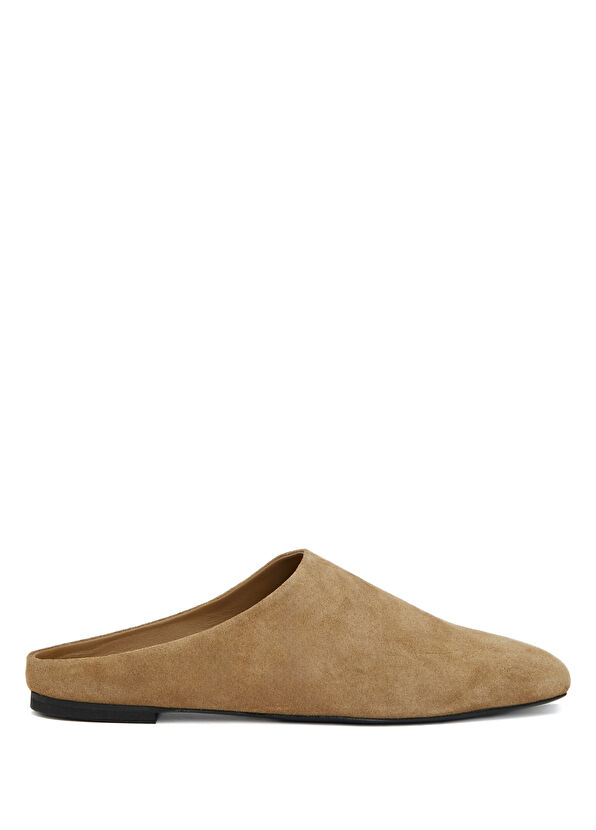 Beymen Club Tan Women's Suede Slippers - 1