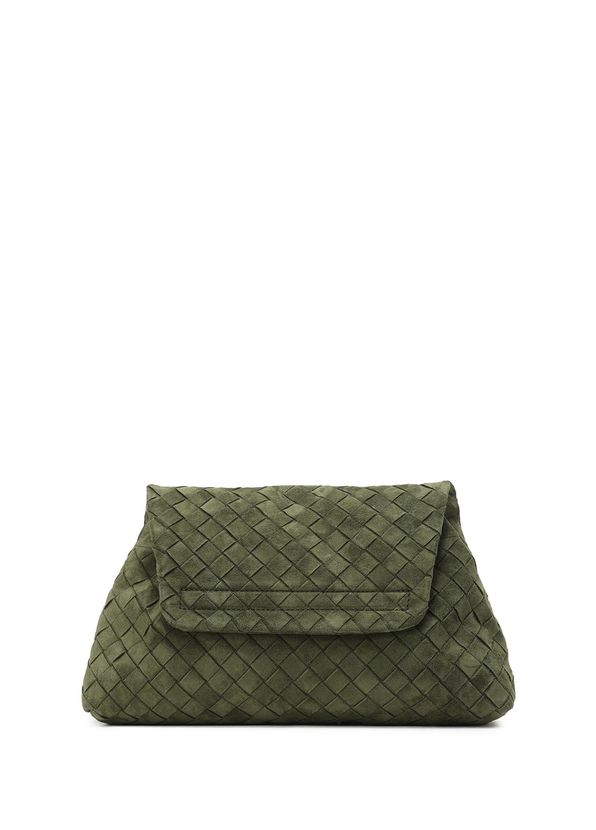 Bottega Veneta Giorna Koyu Yeşil Kadın Süet Çanta - 3