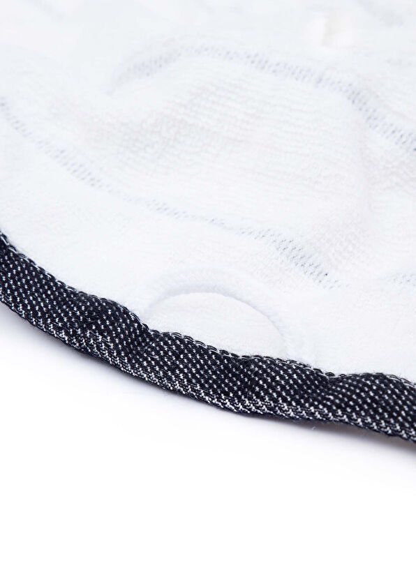 Ecocotton Elis Black Cream Organic Cotton Yarn Dyed Custom Woven 3-Piece Drying Towel Set - 4