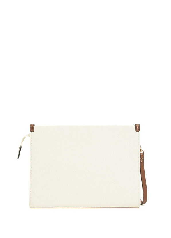 Beymen Club Ecru Women's Canvas Hand Portfolio - 3