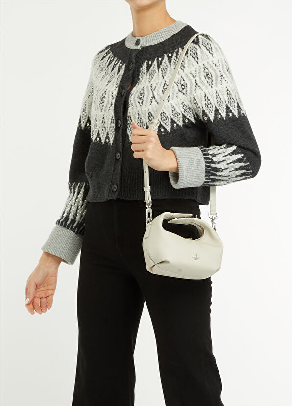 Beymen Club Ekru Kadın Deri Çapraz Çanta - 2