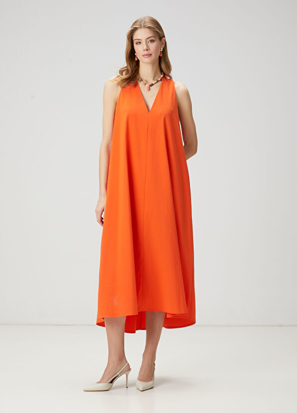 Beymen Club Mercan Evaze Midi Elbise - 3