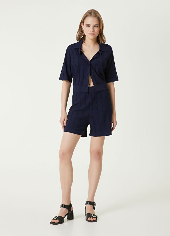 Beymen Club Lacivert Triko Şort - 1