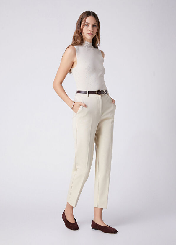 Beymen Club Beige Hotfix Sleeveless Sweater - 3