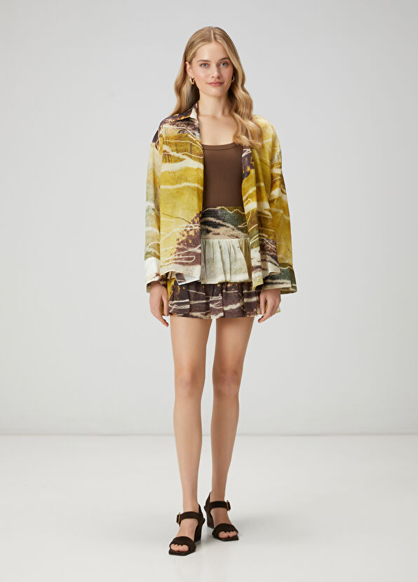 Beymen Club Desenli Mini Keten Etek - 1