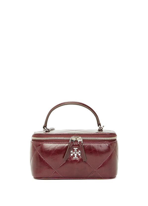 Tory Burch Kira Diamond Dark Burgundy Women's Leather Bag - 1